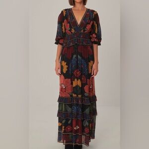 Floral Black Maxi Dress